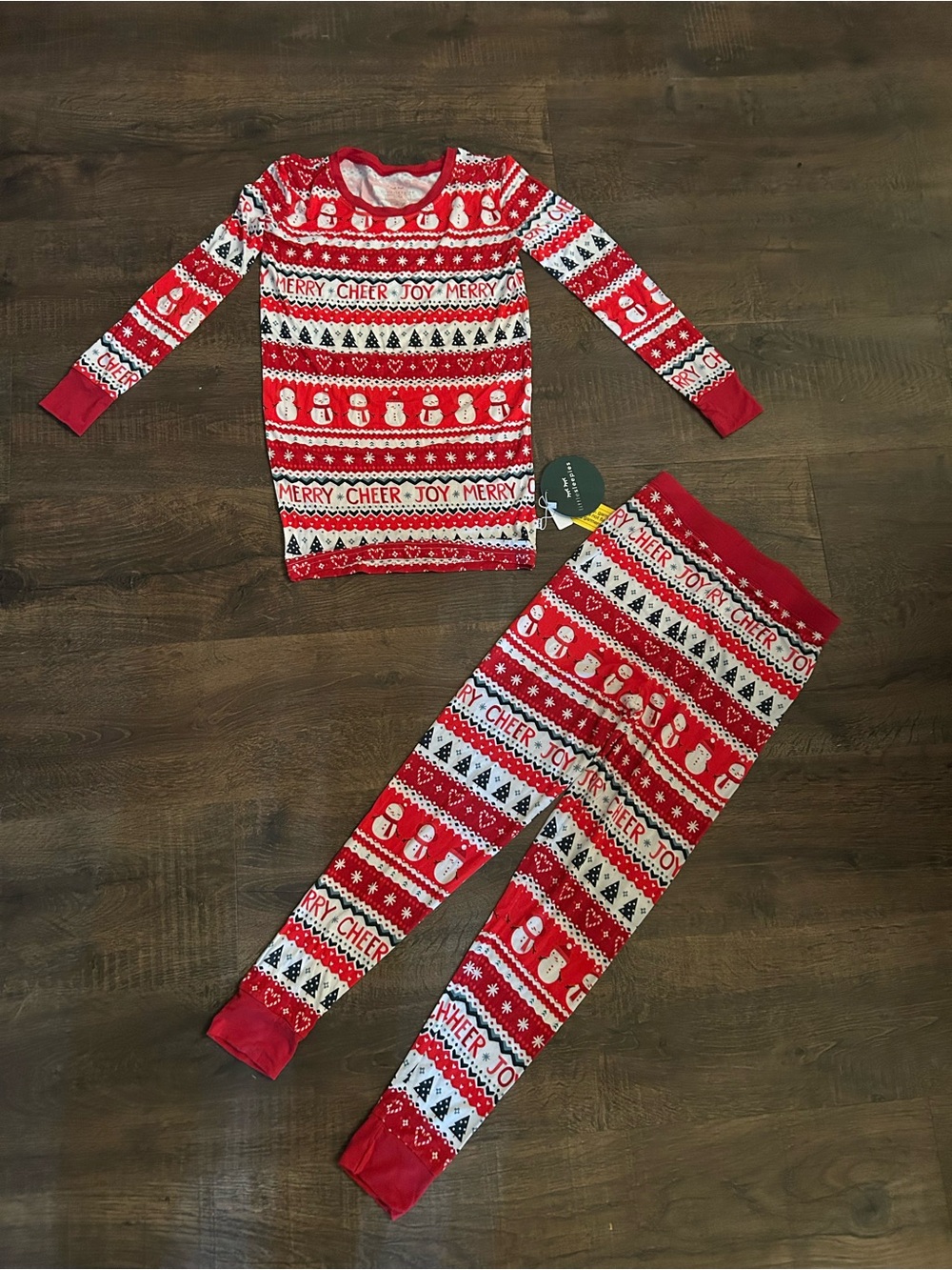 Little Sleepies Red Merry Cheer Joy Holiday Pajama Set